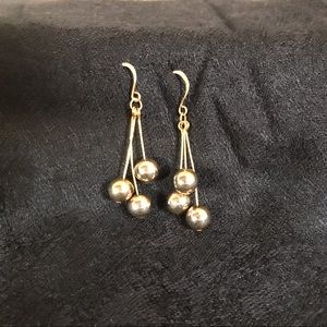 Gold dangle earrings